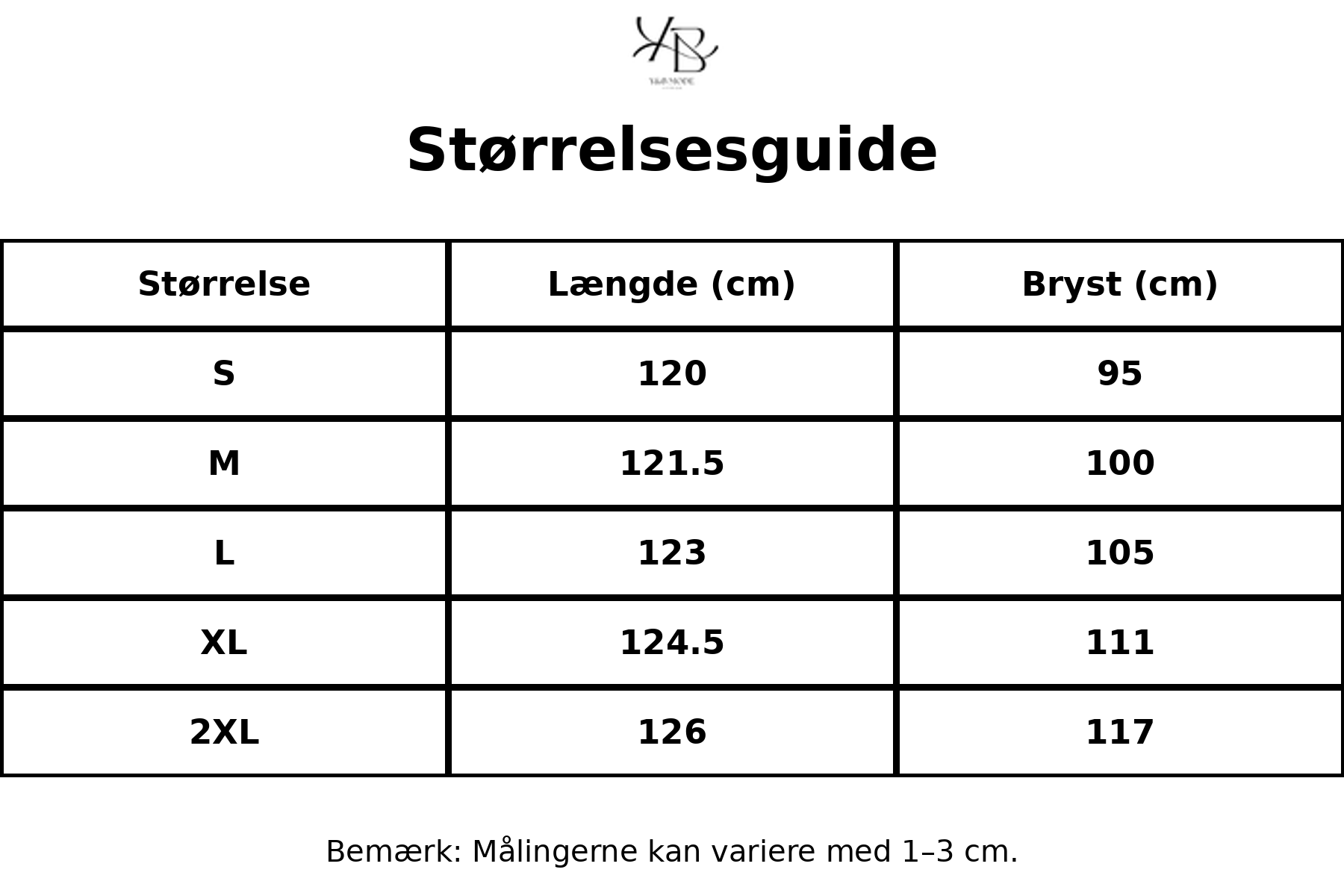 Tableau des tailles - Tailles FR avec mesures détaillées