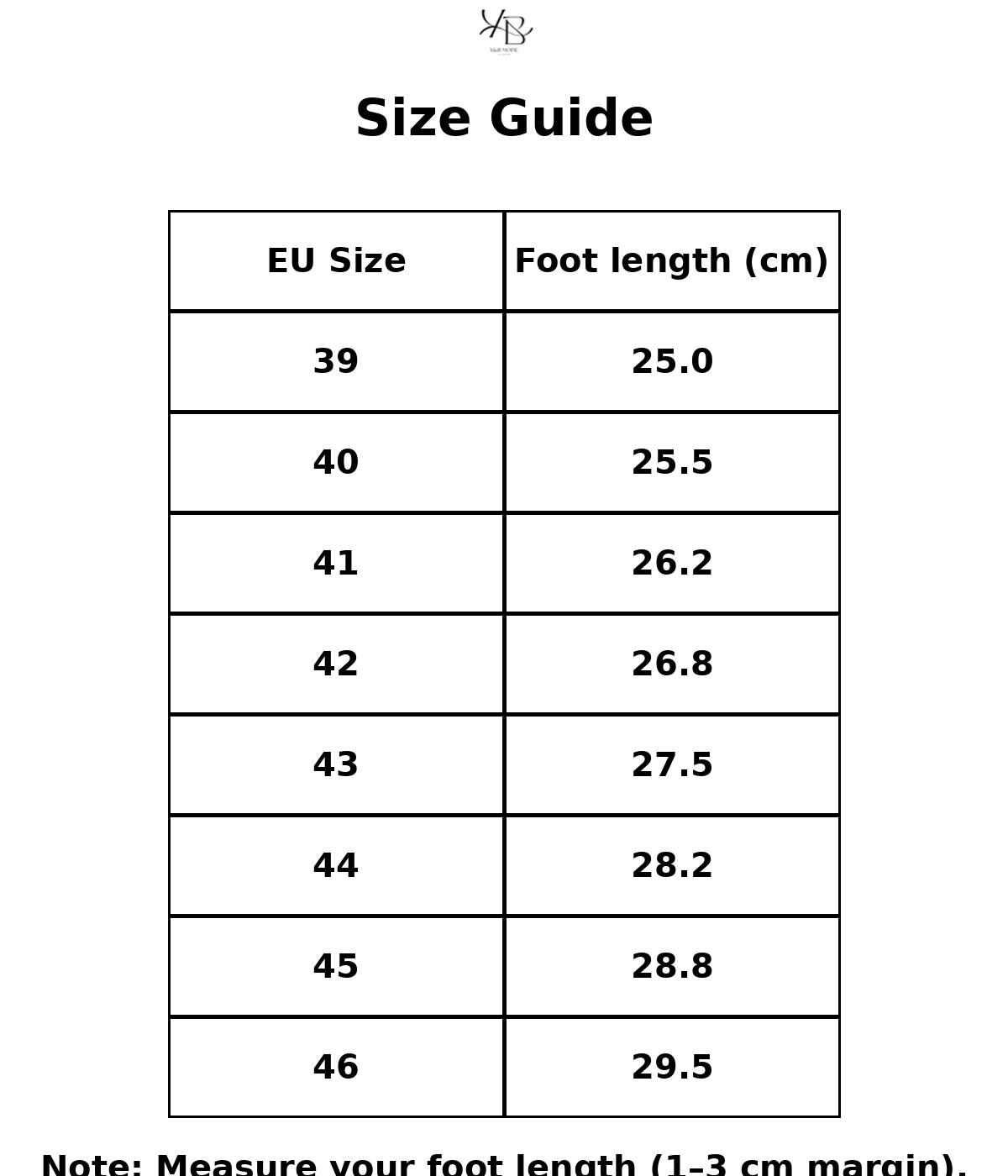 Tableau des tailles - Tailles FR avec mesures détaillées