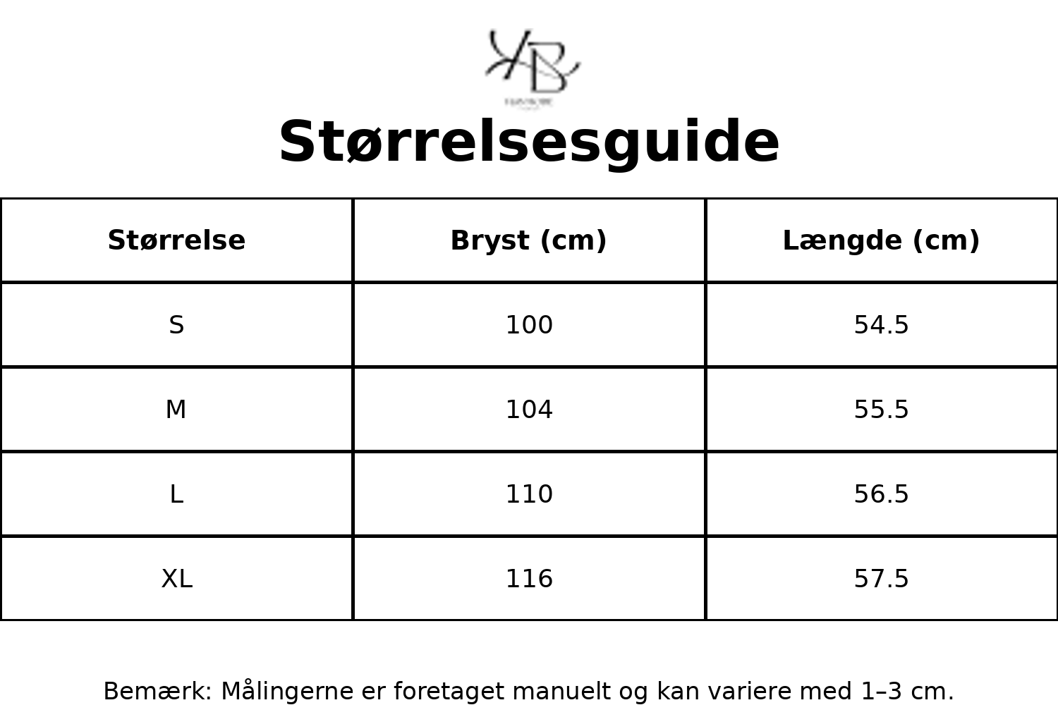 Tableau des tailles - Tailles FR avec mesures détaillées