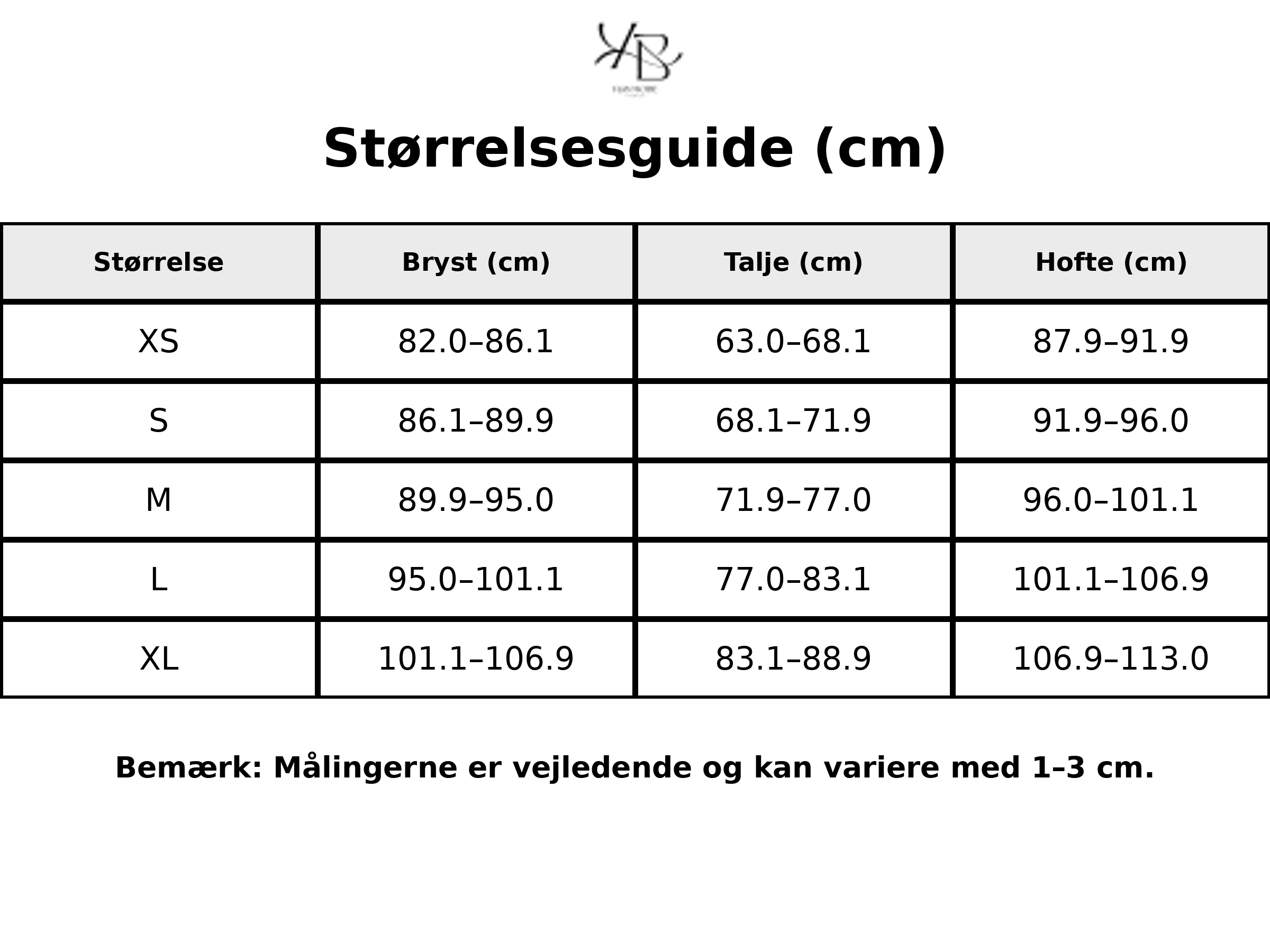 Tableau des tailles - Tailles FR avec mesures détaillées