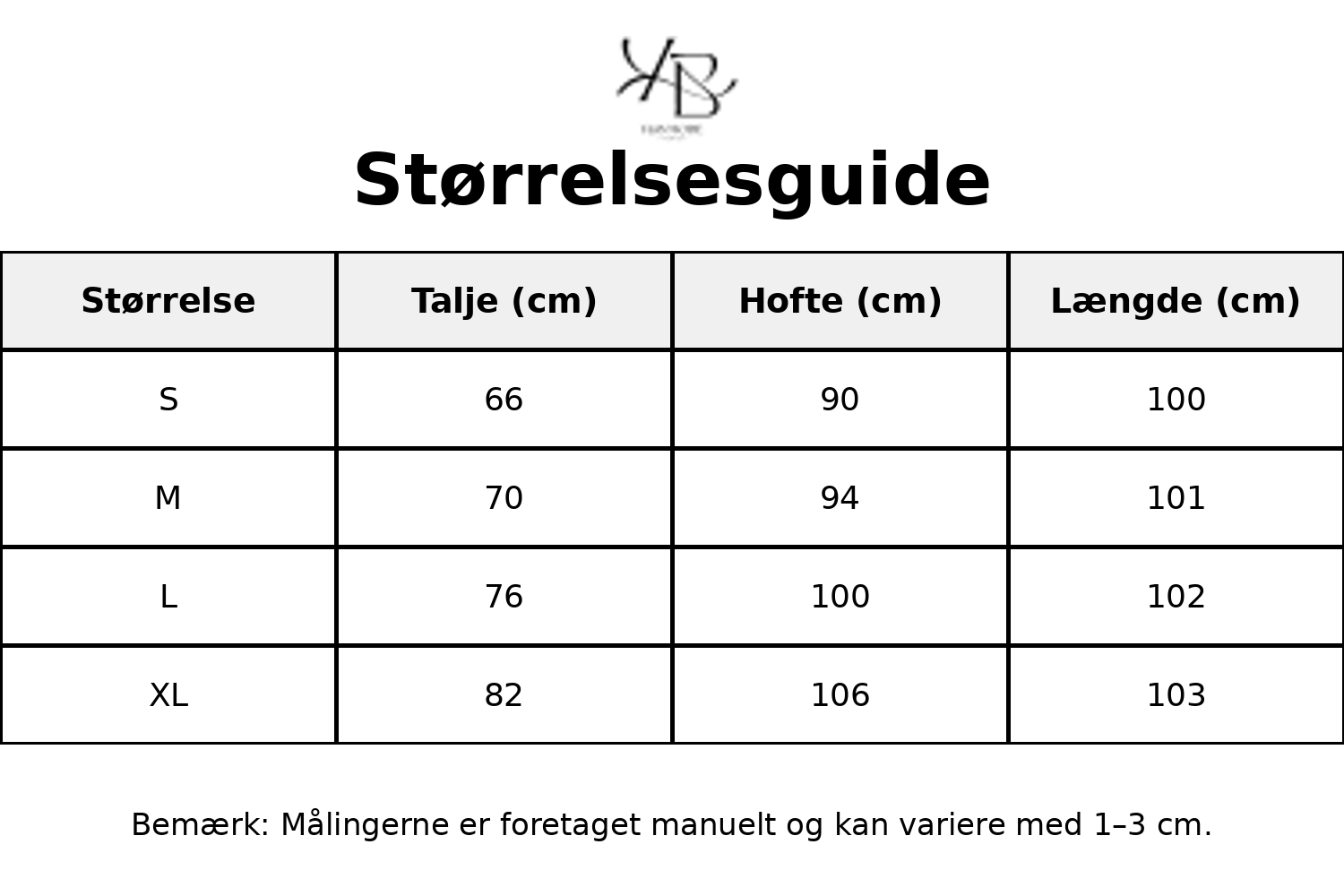 Tableau des tailles - Tailles FR avec mesures détaillées