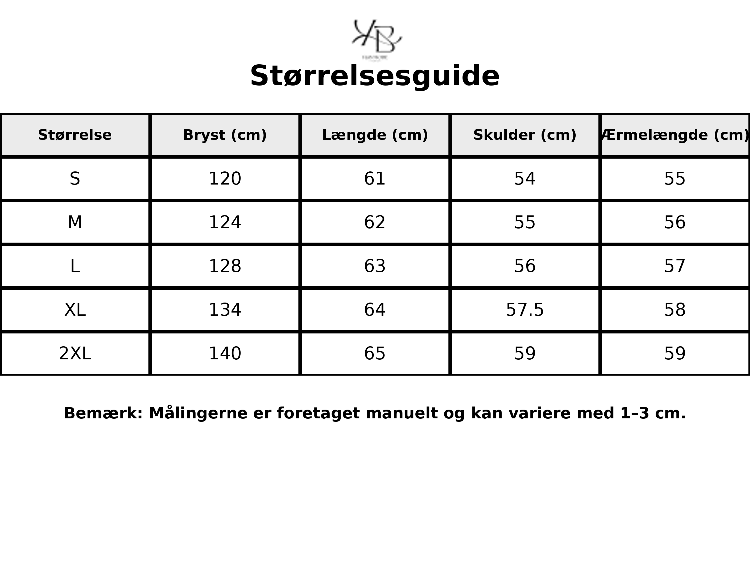 Tableau des tailles - Tailles FR avec mesures détaillées