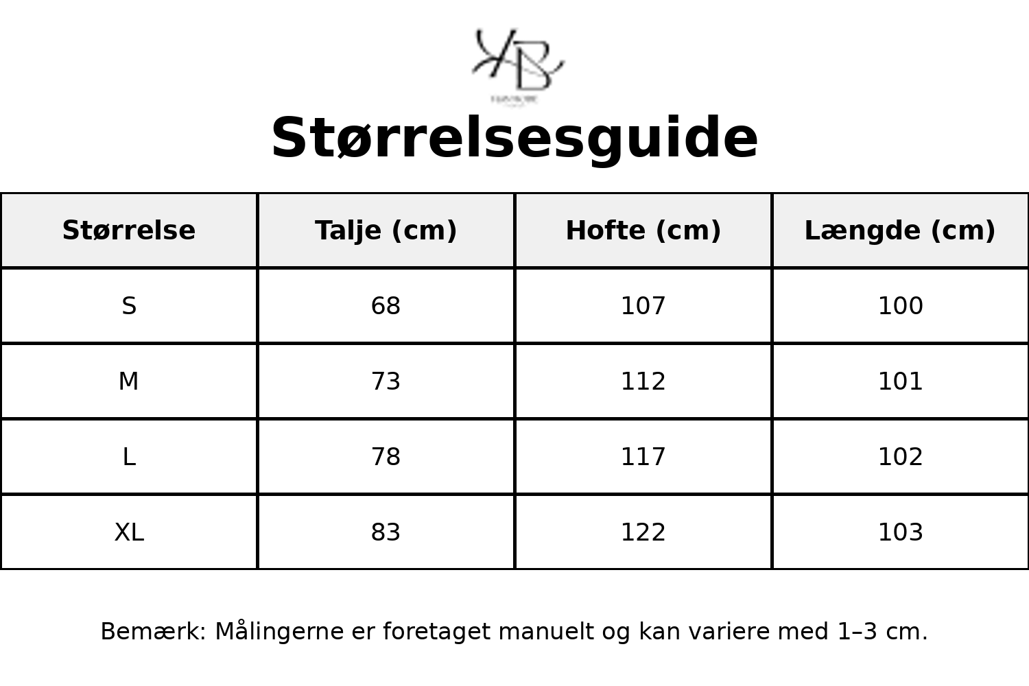 Tableau des tailles - Tailles FR avec mesures détaillées