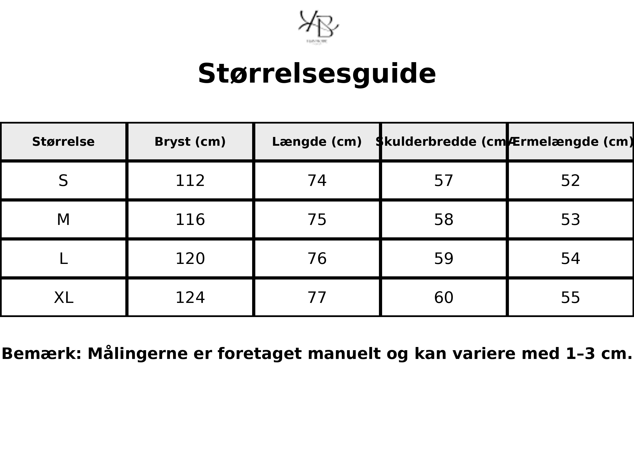 Tableau des tailles - Tailles FR avec mesures détaillées